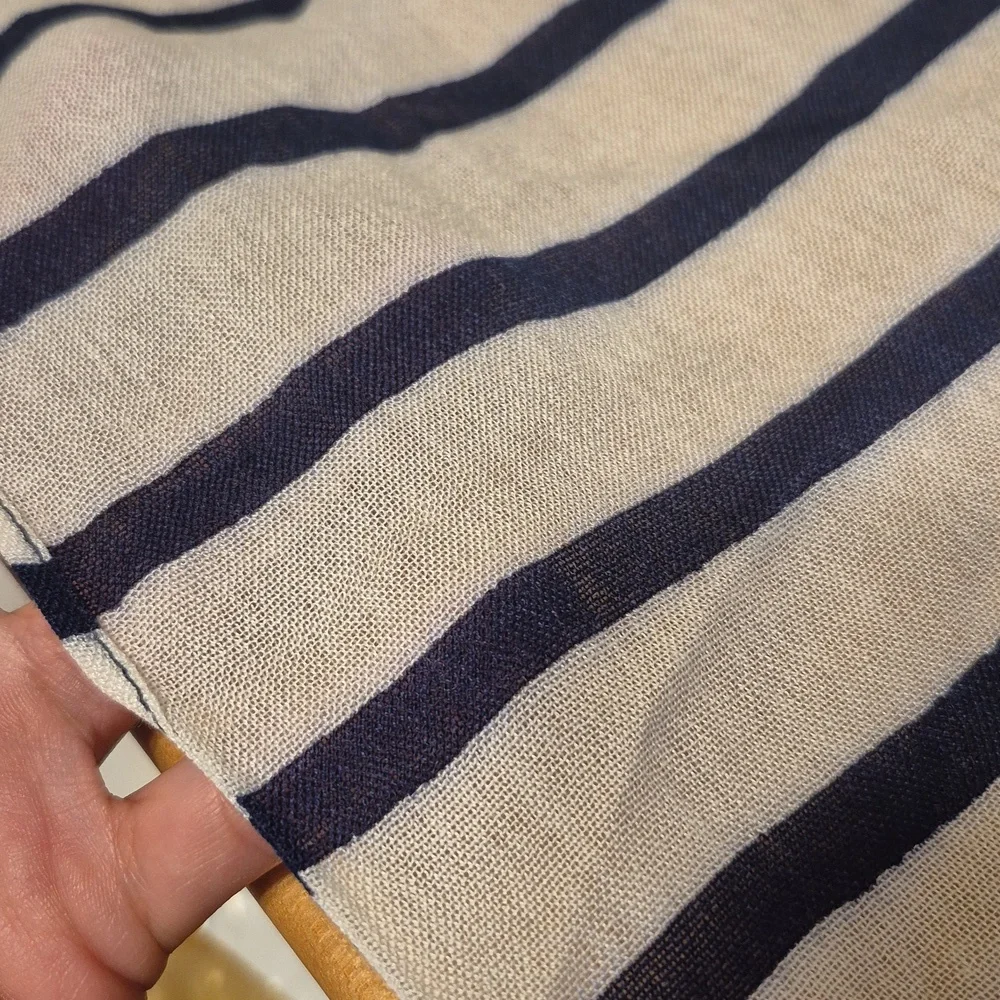 Kate Spade New York Blue & White Striped Pelican Scarf